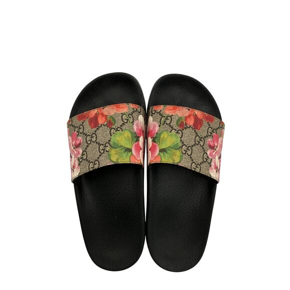 Gucci 'Pursuit' Black Leather Slide Sandal Size 6US / 36EU - Picture 3 of 6